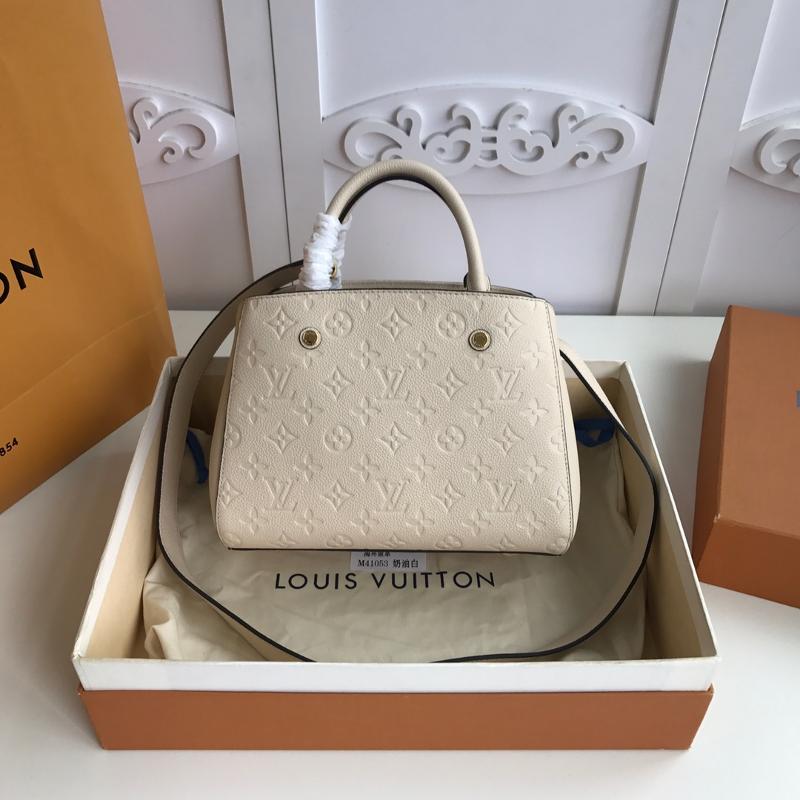 LV Shoulder Handbags M44607 Full Skin Cream White